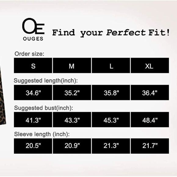 OUGES Women's Open Front Cardigan Pockets Long Sleeve Size Small - Picture 6 of 6